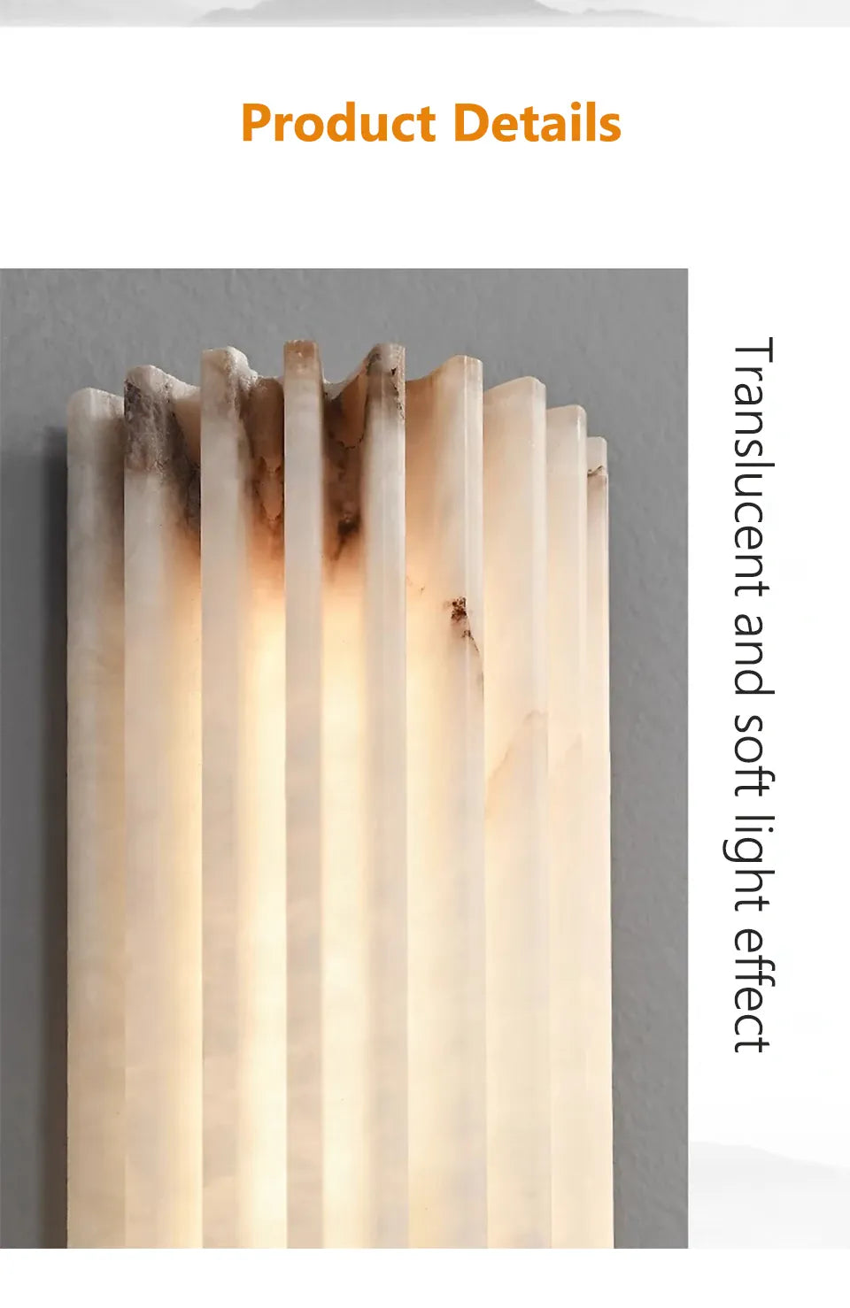 Verthara Premium Spanish Marble Stone Wall Light