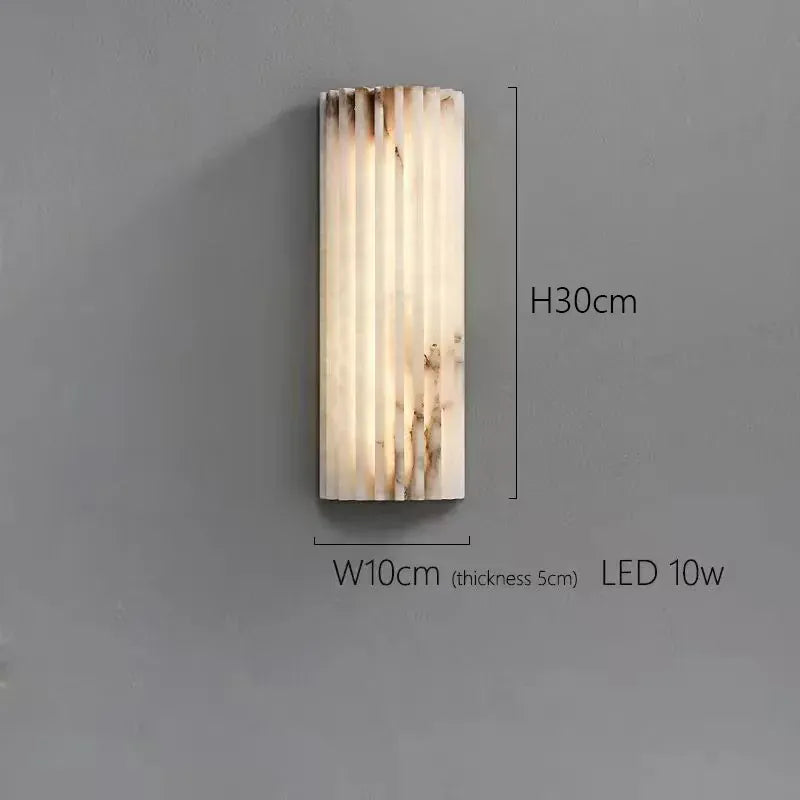 Verthara Premium Spanish Marble Stone Wall Light Dia10xH30cm / Cool White(5500-7000K)