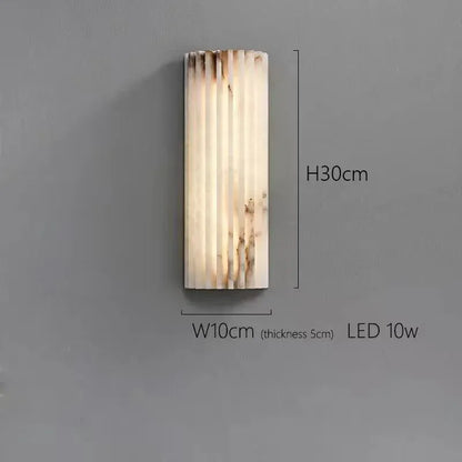 Verthara Premium Spanish Marble Stone Wall Light Dia10xH30cm / Cool White(5500-7000K)