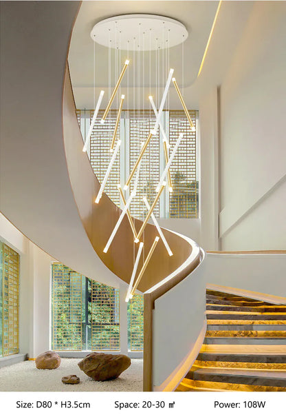 Verthara Premium Spiral Staircase Grand Chandelier