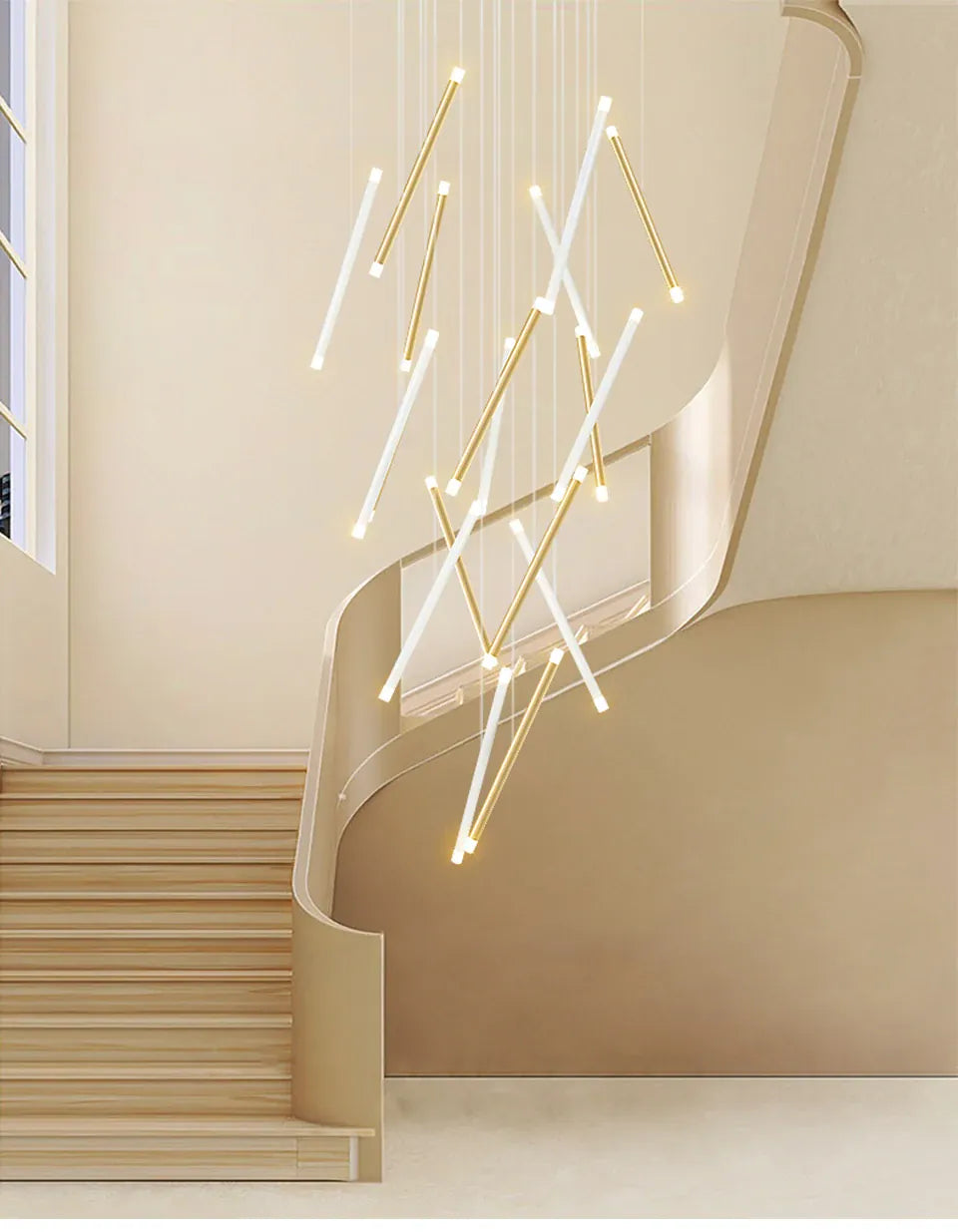 Verthara Premium Spiral Staircase Grand Chandelier