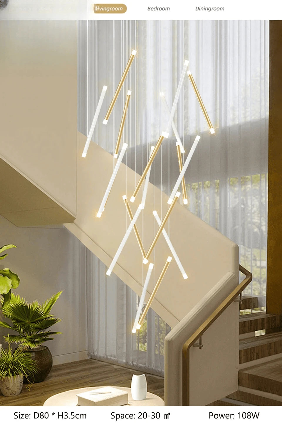 Verthara Premium Spiral Staircase Grand Chandelier