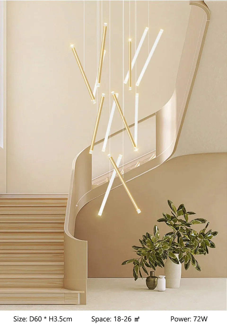 Verthara Premium Spiral Staircase Grand Chandelier