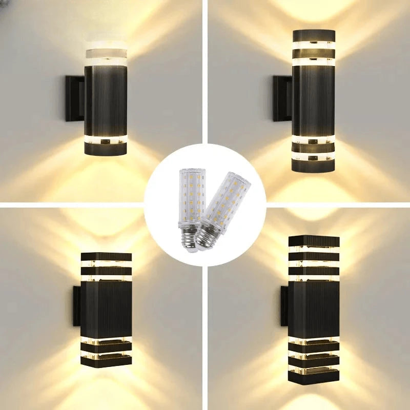 Verthara Premium Square E27 Outdoor Wall Sconce