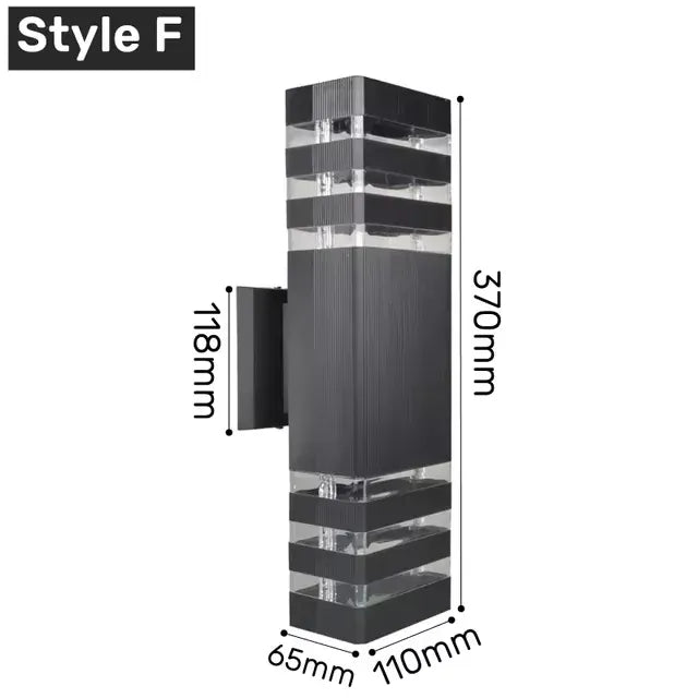 Verthara Premium Square E27 Outdoor Wall Sconce