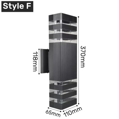 Verthara Premium Square E27 Outdoor Wall Sconce