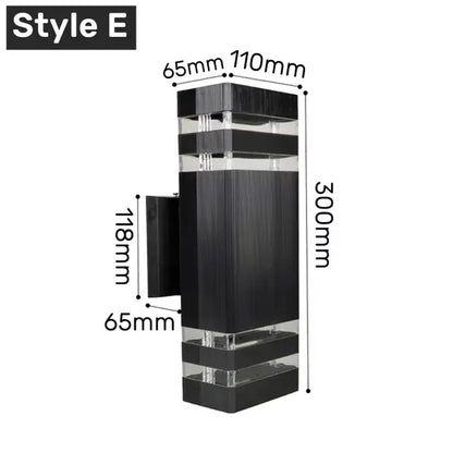 Verthara Premium Square E27 Outdoor Wall Sconce