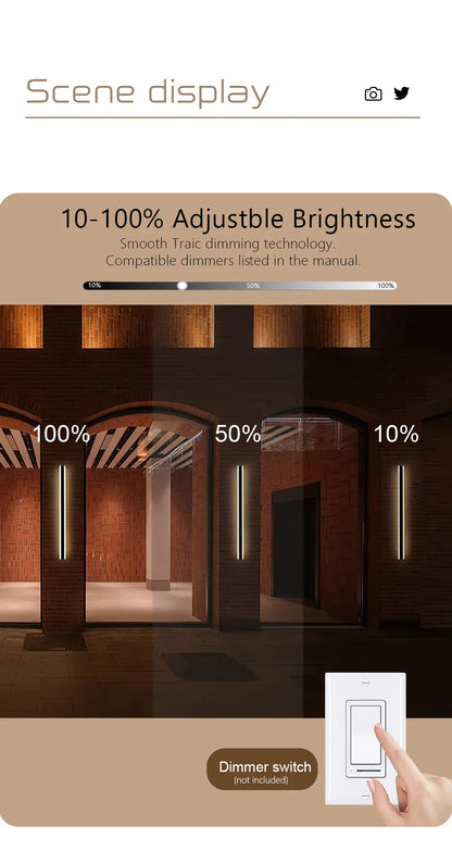Verthara Premium Stainless Steel Dimmable Porch Wall Light