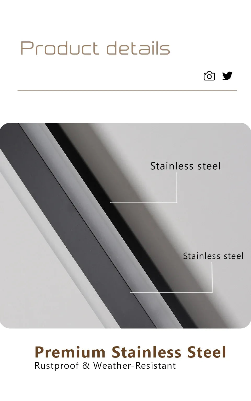 Verthara Premium Stainless Steel Dimmable Porch Wall Light