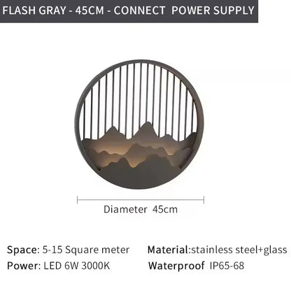 Verthara Premium Stainless Steel LED Outdoor Wall Light cool white / D45cm