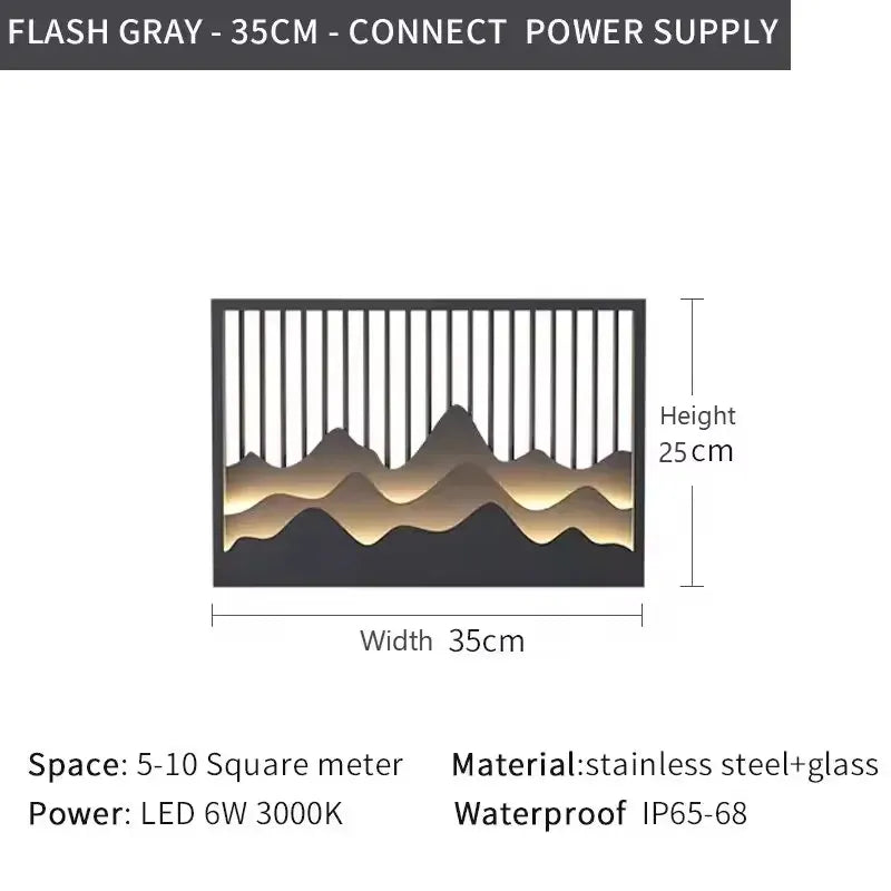 Verthara Premium Stainless Steel LED Outdoor Wall Light cool white / W35cm