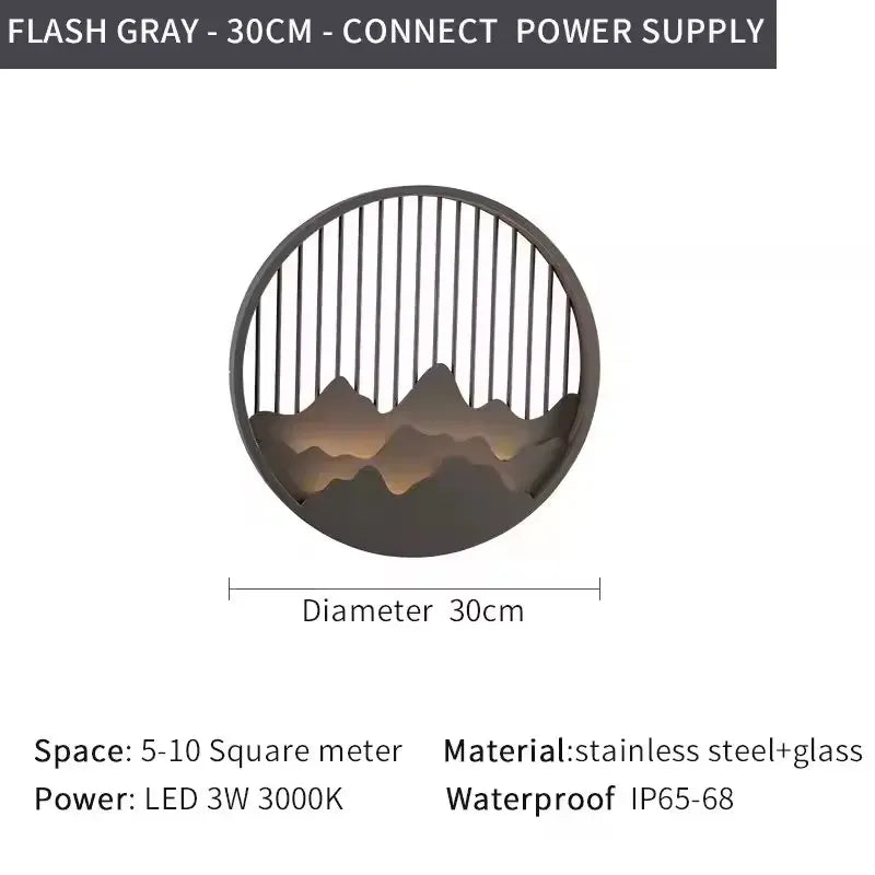 Verthara Premium Stainless Steel LED Outdoor Wall Light cool white / D30cm