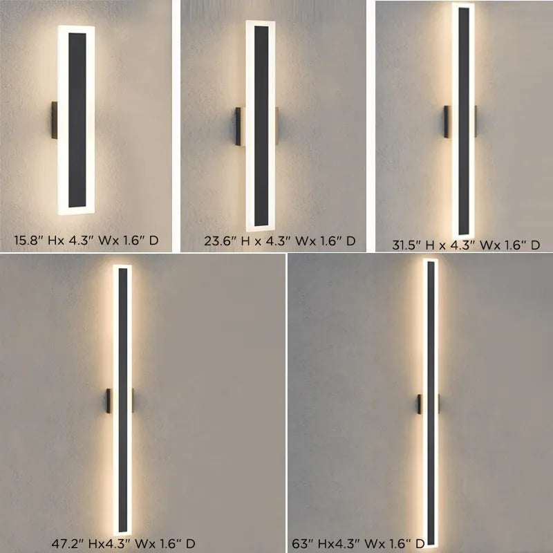 Verthara Premium Stainless Steel Long-Strip Porch Sconce