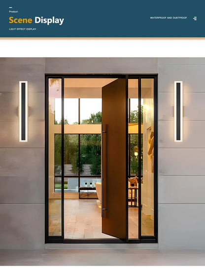 Verthara Premium Stainless Steel Long-Strip Porch Sconce