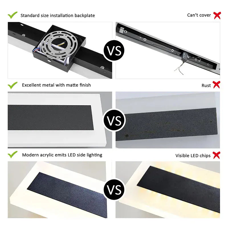 Verthara Premium Stainless Steel Long-Strip Porch Sconce