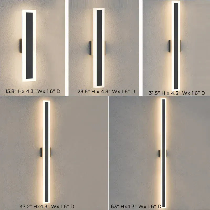 Verthara Premium Stainless Steel Long-Strip Porch Sconce