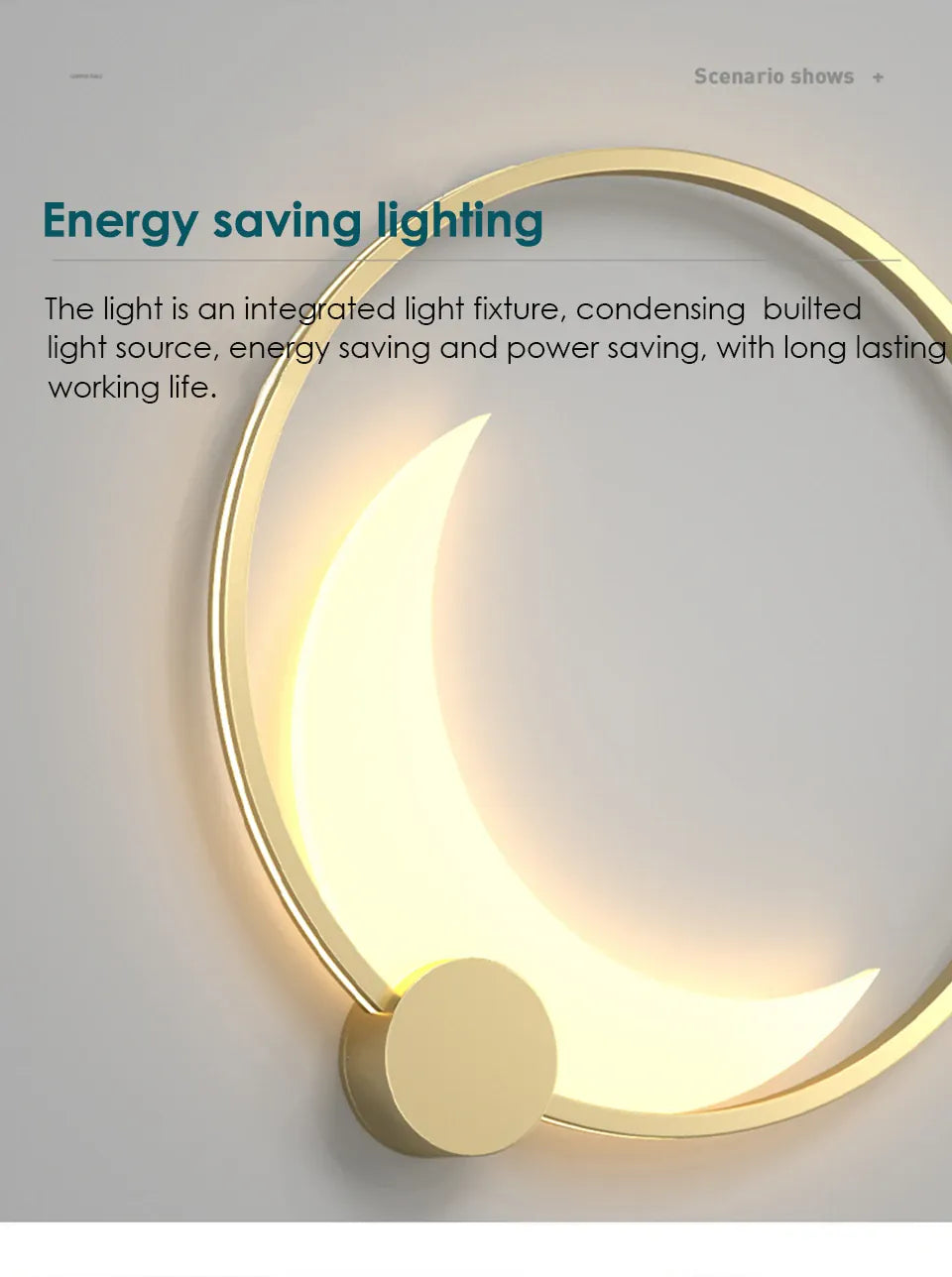 Verthara Premium Stainless Steel Moon Garden Wall Light