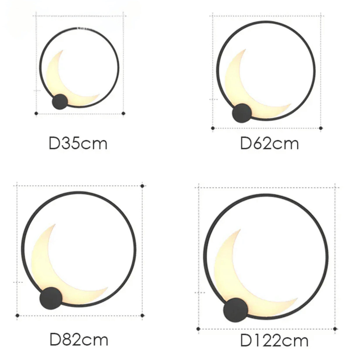 Verthara Premium Stainless Steel Moon Garden Wall Light