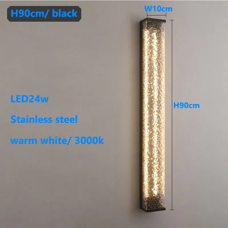 Verthara Premium Stainless Steel Outdoor Garden Wall Sconce 90cm warm white