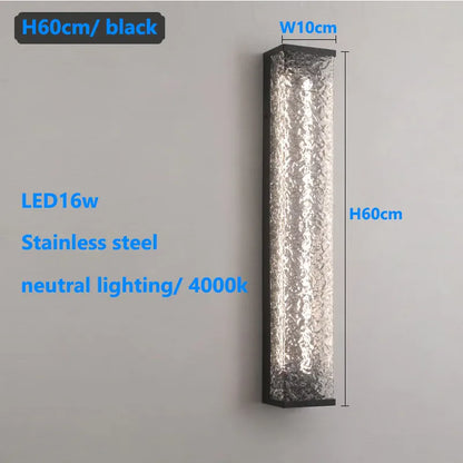 Verthara Premium Stainless Steel Outdoor Garden Wall Sconce 60cm neutral light