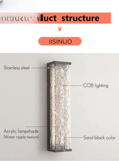 Verthara Premium Stainless Steel Outdoor Garden Wall Sconce