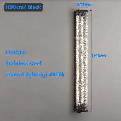 Verthara Premium Stainless Steel Outdoor Garden Wall Sconce 90cm neutral light