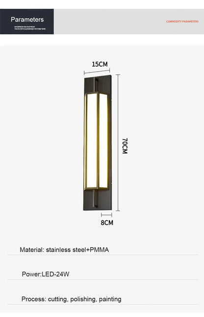Verthara Premium Stainless Steel Outdoor LED Wall Sconce