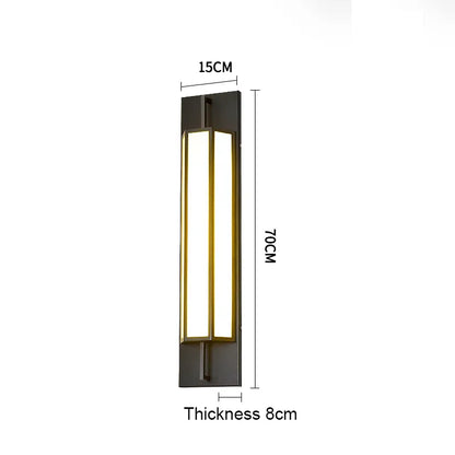 Verthara Premium Stainless Steel Outdoor LED Wall Sconce cool white / D70cm