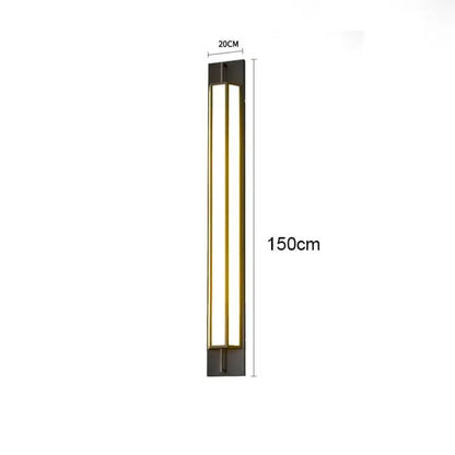 Verthara Premium Stainless Steel Outdoor LED Wall Sconce cool white / D150cm