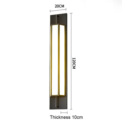 Verthara Premium Stainless Steel Outdoor LED Wall Sconce cool white / D120cm