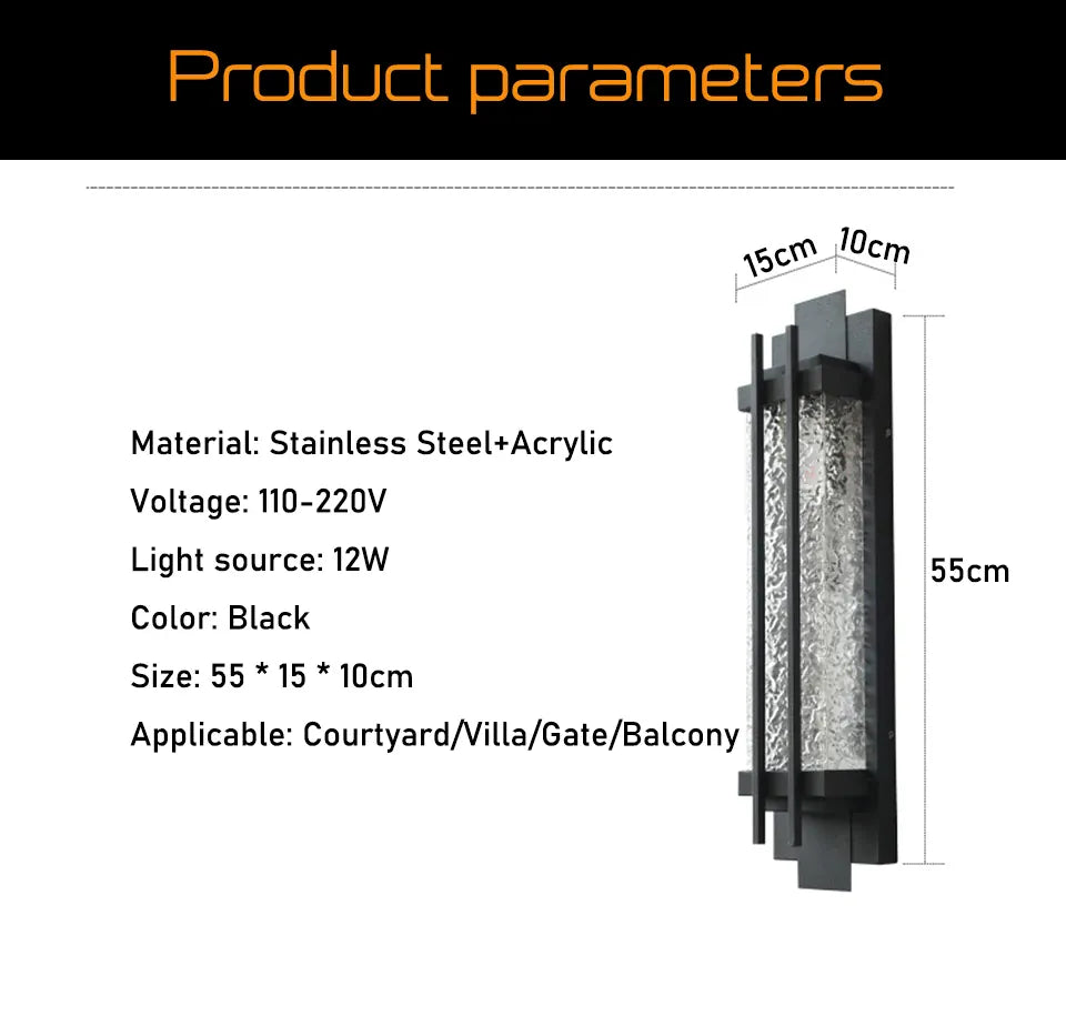 Verthara Premium Stainless Steel Outdoor Wall Sconce