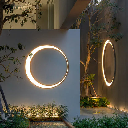 Verthara Premium Stainless Steel Round Moon Outdoor Wall Light IP65