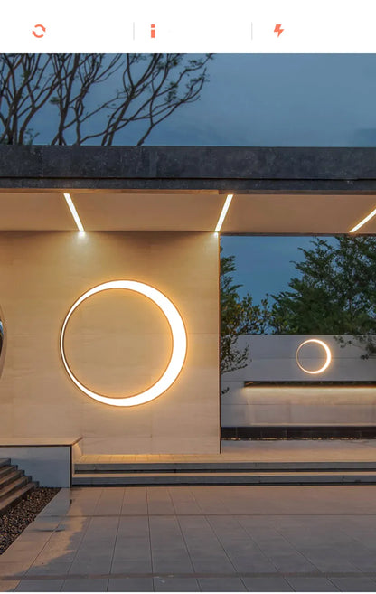 Verthara Premium Stainless Steel Round Moon Outdoor Wall Light IP65