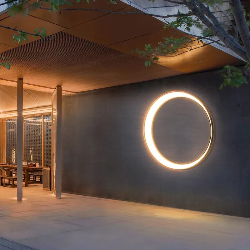 Verthara Premium Stainless Steel Round Moon Outdoor Wall Light IP65
