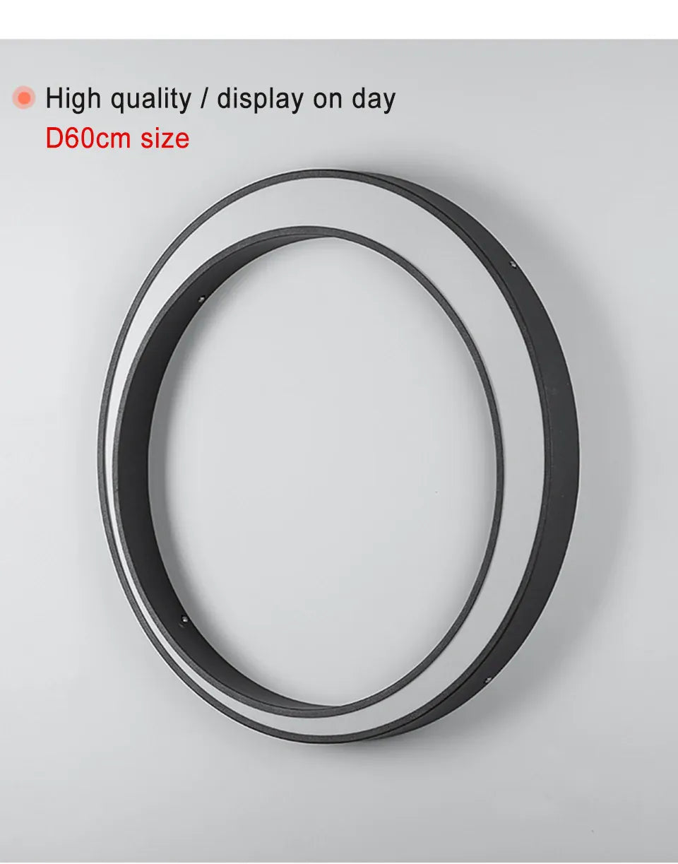 Verthara Premium Stainless Steel Round Moon Outdoor Wall Light IP65