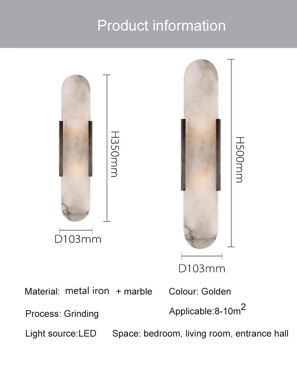 Verthara Premium Stone Marble G4 Wall Light