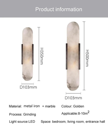 Verthara Premium Stone Marble G4 Wall Light