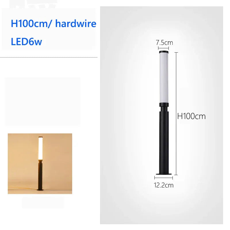 Verthara Premium Super Bright Outdoor LED Landscape Pillar Lamp – Energy Efficient Anti-Corrosion Pathway Lighting for Gardens, Patios, and Parks warm white / H100cm / Yes