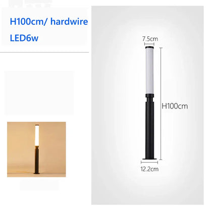 Verthara Premium Super Bright Outdoor LED Landscape Pillar Lamp – Energy Efficient Anti-Corrosion Pathway Lighting for Gardens, Patios, and Parks warm white / H100cm / Yes