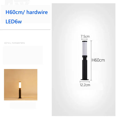 Verthara Premium Super Bright Outdoor LED Landscape Pillar Lamp – Energy Efficient Anti-Corrosion Pathway Lighting for Gardens, Patios, and Parks warm white / H60cm / Yes