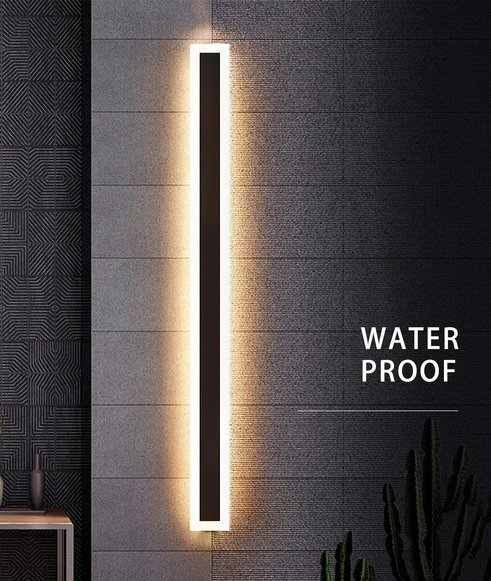 Verthara Premium Tall Dimmable Outdoor LED Wall Lantern