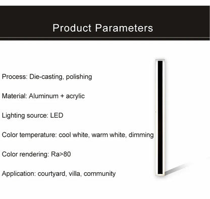 Verthara Premium Tall Dimmable Outdoor LED Wall Lantern