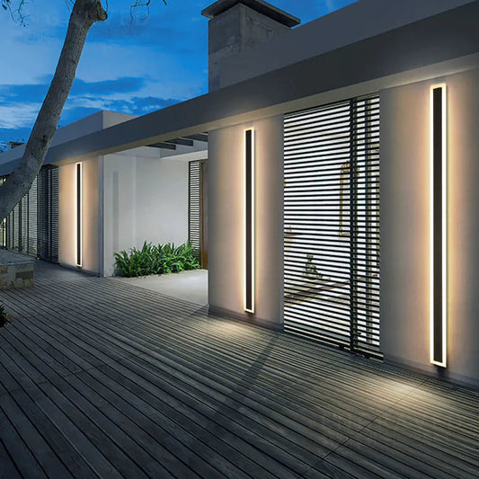 Verthara Premium Tall Dimmable Outdoor LED Wall Lantern