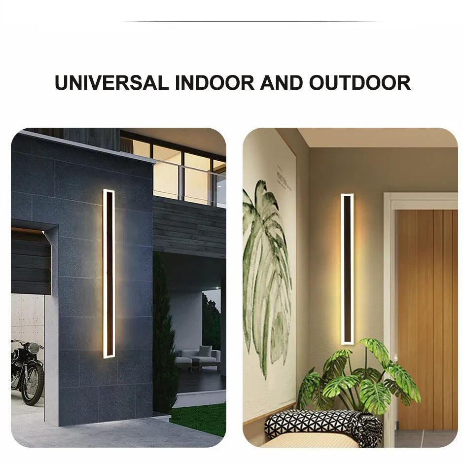 Verthara Premium Tall Dimmable Outdoor LED Wall Lantern
