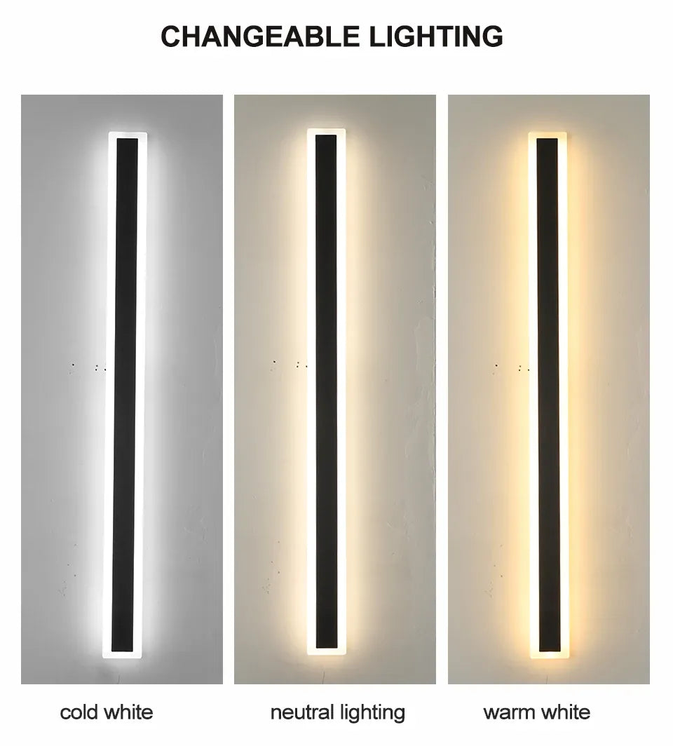 Verthara Premium Tall Dimmable Outdoor LED Wall Lantern