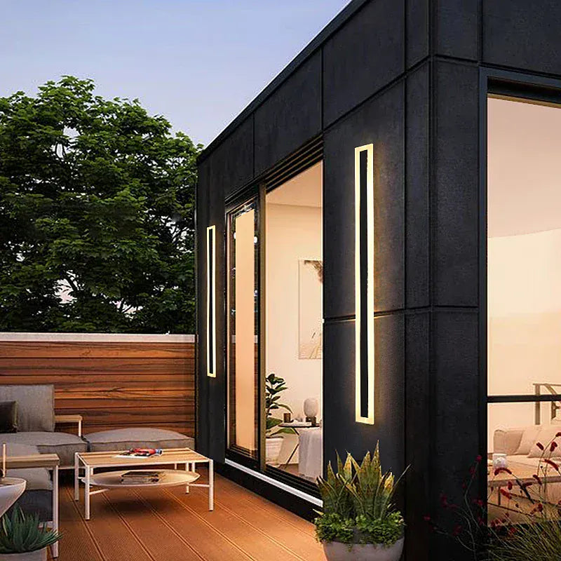 Verthara Premium Tall Dimmable Outdoor LED Wall Lantern