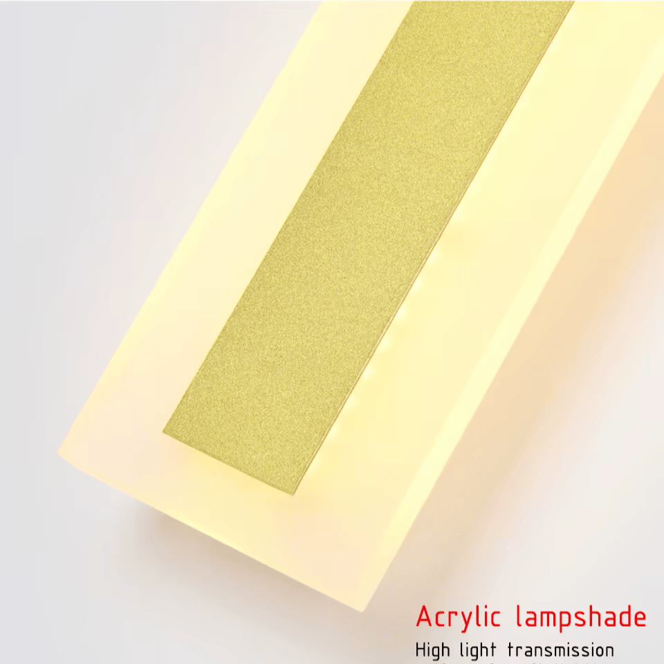 Verthara Premium Tall Gold Aluminium Outdoor LED Wall Light IP65