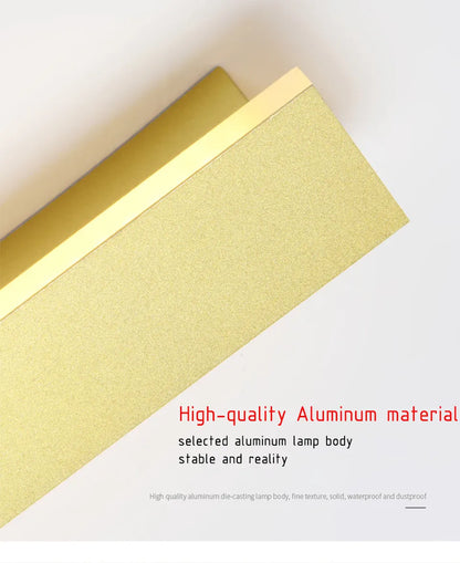 Verthara Premium Tall Gold Aluminium Outdoor LED Wall Light IP65