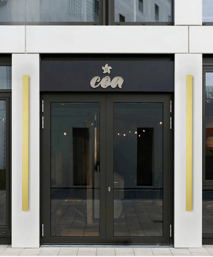 Verthara Premium Tall Gold Aluminium Outdoor LED Wall Light IP65