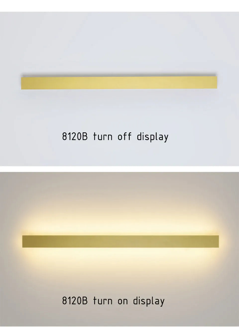 Verthara Premium Tall Gold Aluminium Outdoor LED Wall Light IP65